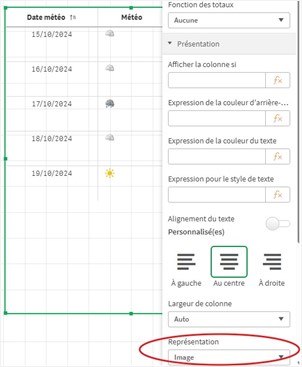 parametre visualisation qlik