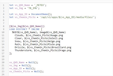 qlik cloud variable dynamique